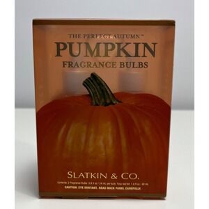 Bath & Body Works Slatkin & Co The Perfect Autumn Pumpkin Wallflower 2 Bulbs NOS